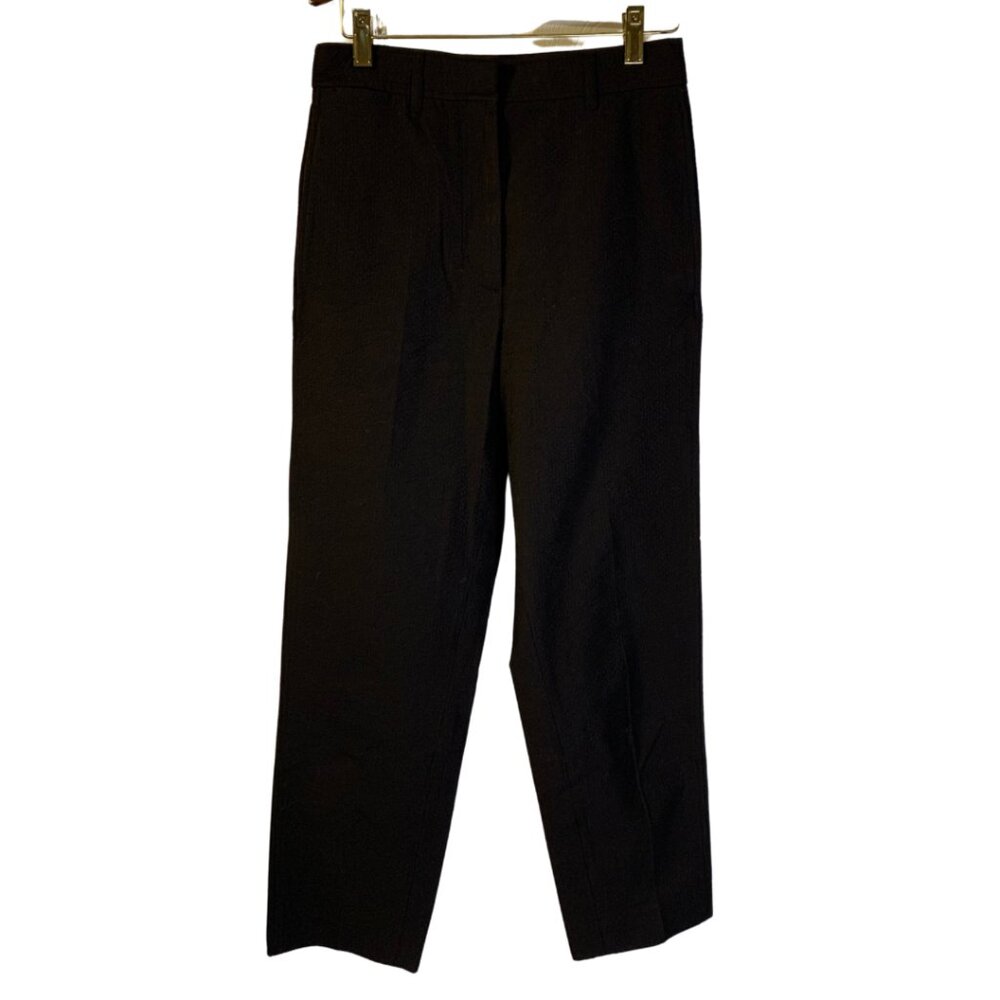 COS Women's Cotton Stretch Ankle Pants Sz 2 Black Minimalist Lightweight Travel